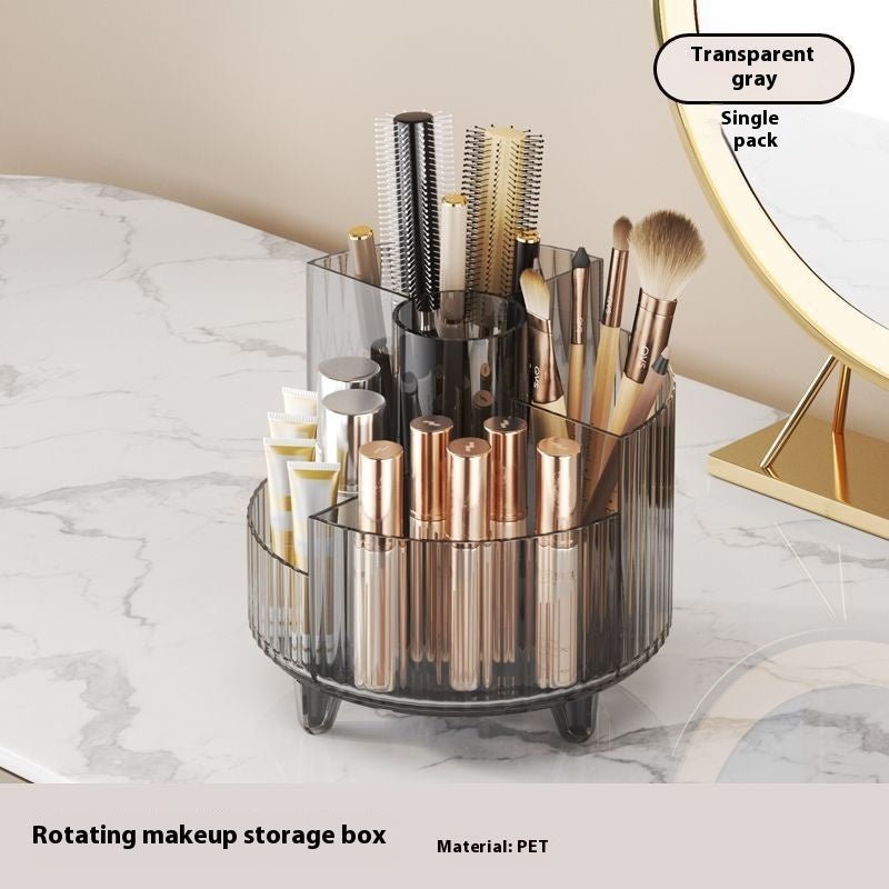 Cosmetics Storage Box Large Capacity Rotatable Dresser Table Lipstick Skin Care Products Transparent Rack Acrylic - Fast shipping USA store