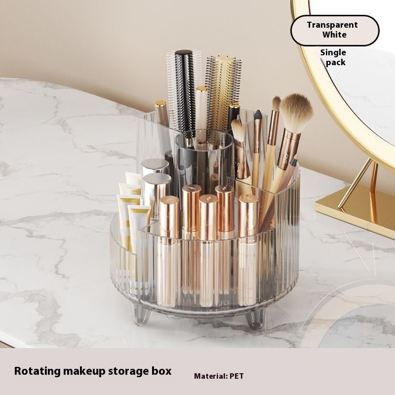 Cosmetics Storage Box Large Capacity Rotatable Dresser Table Lipstick Skin Care Products Transparent Rack Acrylic - Fast shipping USA store
