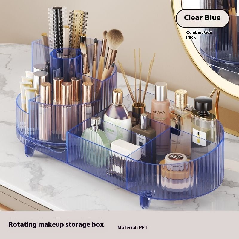 Cosmetics Storage Box Large Capacity Rotatable Dresser Table Lipstick Skin Care Products Transparent Rack Acrylic - Fast shipping USA store