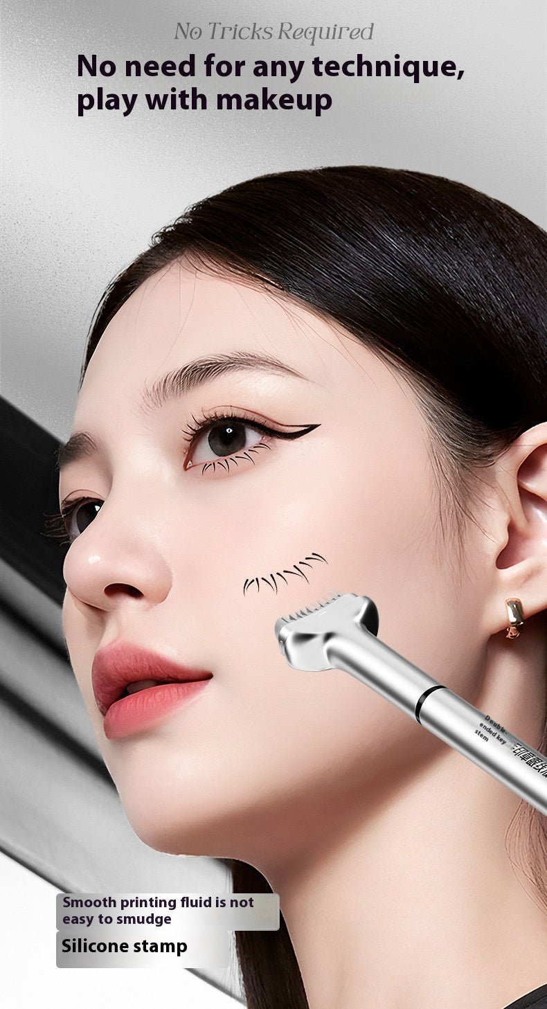 Double-headed Lower Eyelash Stamp Pen Waterproof Natural Long Lasting Eyeliner Beauty Products - Fast shipping USA store