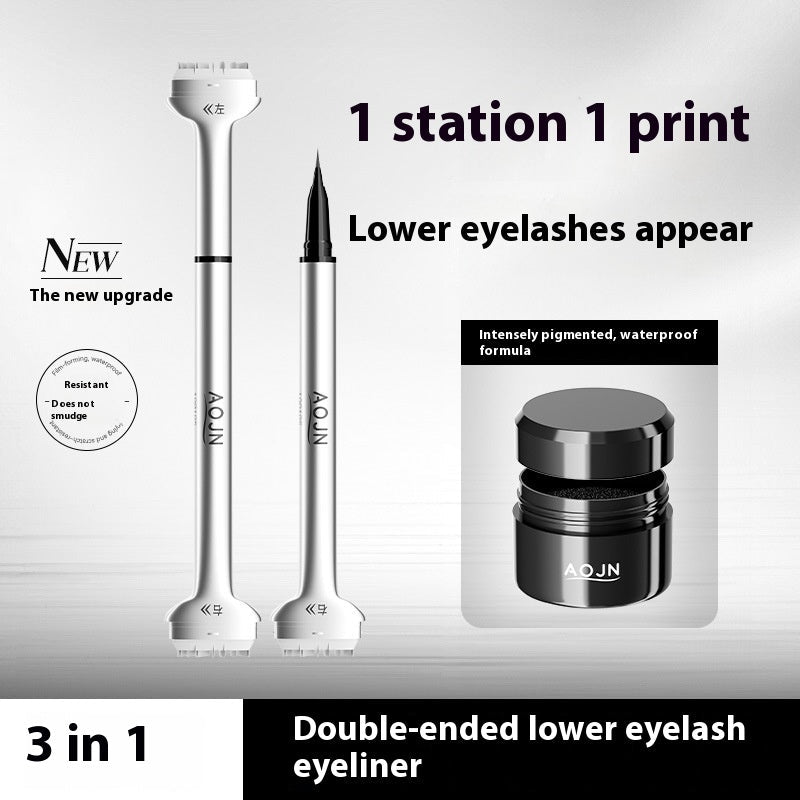 Double-headed Lower Eyelash Stamp Pen Waterproof Natural Long Lasting Eyeliner Beauty Products - Fast shipping USA store