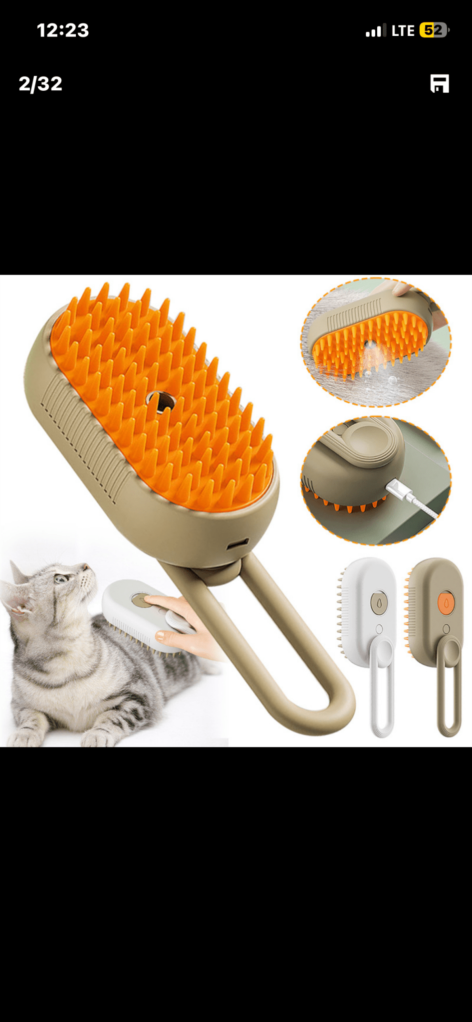 in-1 Electric Pet Grooming & Self-Cleaning Hair Removal Brush for Dogs & Cats - Fast shipping USA store