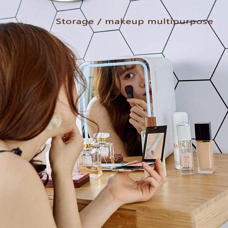 Mini Makeup Fridge Portable Cosmetic Refrigerator Cooler and Warmer Freezer for Perfume Beauty Skincare Products - Fast shipping USA store