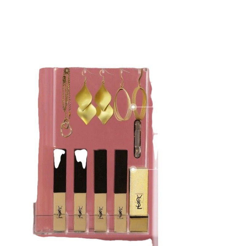 Mirror Integrated Light Desktop Large Capacity Lipstick Skin Care Products Cosmetics Storage Box - Fast shipping USA store