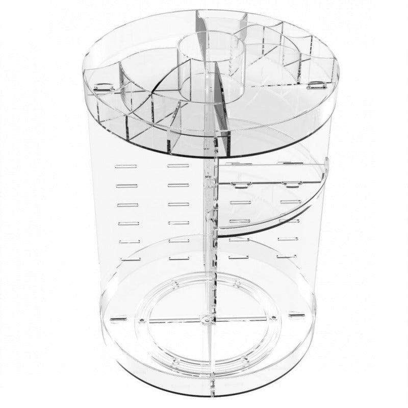Rotating Cosmetics Storage Rack Table Red Skin Care Products Large Capacity - Fast shipping USA store
