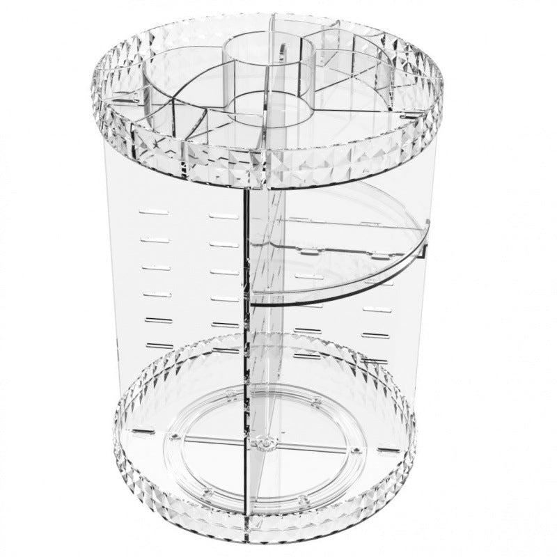 Rotating Cosmetics Storage Rack Table Red Skin Care Products Large Capacity - Fast shipping USA store